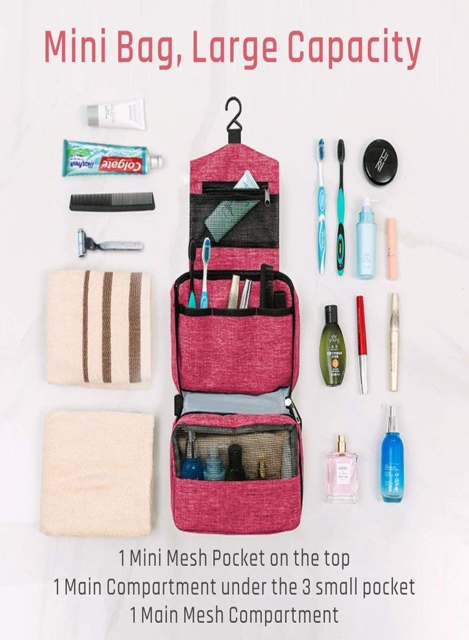 ستايليز حقيبة أدوات تجميل معلقة من ستايليز، منظم مستحضرات تجميل للنساء، بأربعة أقسام وخطاف متين (لون أحمر خمري) - S11094 - Image 2